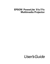 Epson PowerLite 51c User Manual