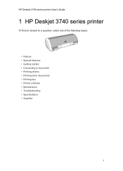 HP 3740 HP Deskjet 3740 Printer series - (Macintosh OS X) User's Guide