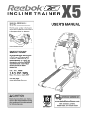 Reebok Incline Trainer X5 English Manual