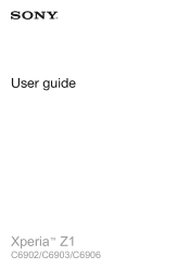 Sony Ericsson Xperia Z1S User Guide