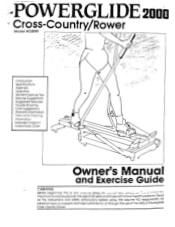 Weslo 2000 Skier English Manual