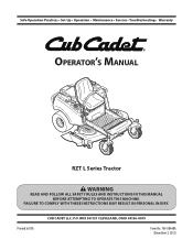 Cub Cadet RZT 50-KH RZT 42 Operator's Manual