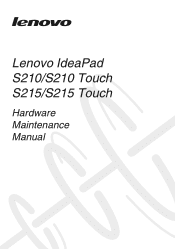 Lenovo S210 Laptop Hardware Maintenance Manual - IdeaPad S210, S210 Touch, S215