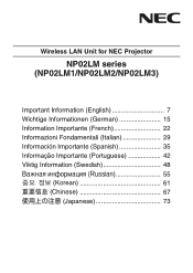 NEC NP-M332XS NP02LM Users Manual
