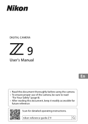 Nikon Z 9 Users Manual for customers in Europe