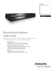 Philips DVDR3506 Leaflet