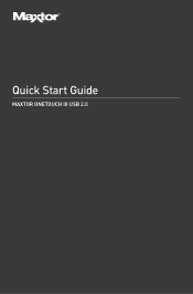 Seagate OneTouch III OneTouch III USB QuickStart Guide