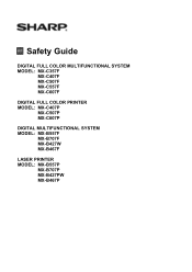Sharp MX-B427PW Safety Guide