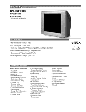 Sony KV-27FS100 Marketing Specifications