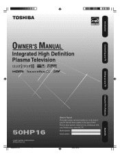 Toshiba 50HP16 Owners Manual