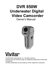 Vivitar DVR 850W DVR850W User Manual