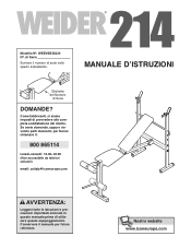 Weider 214 Bench Italian Manual