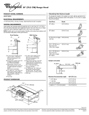 Whirlpool GXU7130DXB Dimension Guide