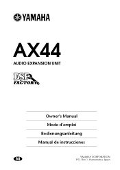 Yamaha AX44 AX44 Owners Manual