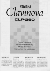 Yamaha CLP-260 Owner's Manual (image)