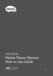 BenQ SW240 Palette Master Element How to Use Guide