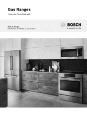 Bosch HGI8056UC Use and Care Manual