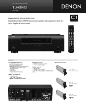 Denon TU-604CI Literature/Product Sheet