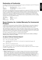 Epson WorkForce Pro WF-C4810 Notices and Warranty