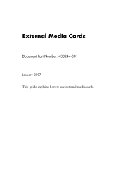 HP Nx6325 External Media Cards- Windows Vista