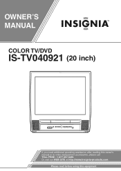 Insignia IS-TV040921 User Manual (English)