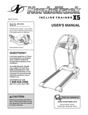 NordicTrack Incline Trainer X5 English Manual