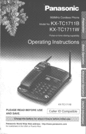 Panasonic KXTC1711W Cordless 900 Analog