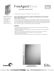 Seagate ST315005FJA105-RK FreeAgent™ Desk for Mac Data Sheet