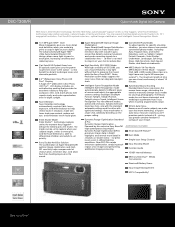 Sony DSC-T300/R Marketing Specifications (Red Model)