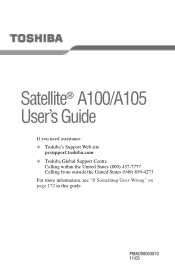 Toshiba A105-S2712 Toshiba Online Users Guide for Satellite A100/A105