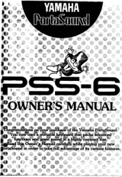 Yamaha PSS-6 Owner's Manual (image)