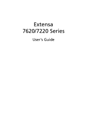 Acer Extensa 7620G User Manual