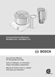 Bosch MUM6N11UC Use & Care Manual