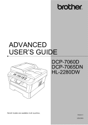 Brother International DCP-7060D Advanced Users Manual - English