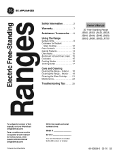 GE JB625RKSS Use and Care Manual
