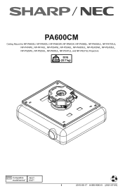 Sharp PA600CM Installation Guide