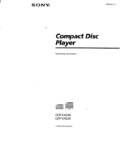 Sony CDP-CX240 Operating Instructions