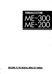Yamaha ME-200 Owner's Manual (image)