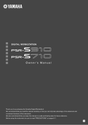 Yamaha PSR-S710 Owner's Manual