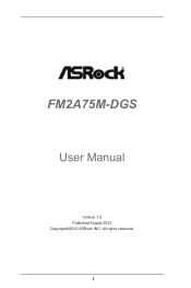 ASRock FM2A75M-DGS User Manual