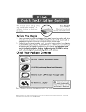 D-Link 707P Quick Installation Guide