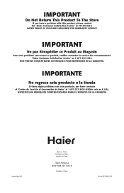 Haier HVW18ABB User Guide