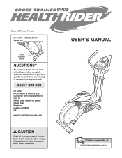 HealthRider Crosstrainer 990 S Elliptical User Manual