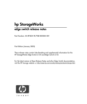 HP StorageWorks 2/24 edge switch release notes
