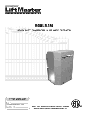 LiftMaster SL930 SL930 Manual