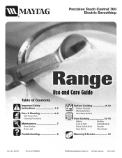 Maytag MER5775RAS Use and Care Guide