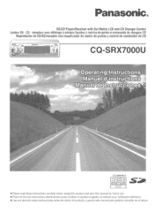 Panasonic CQSRX7000U CQSRX7000U User Guide