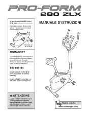 ProForm 280 Zlx Bike Italian Manual