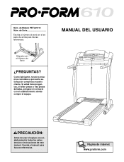 ProForm 610 Treadmill Spanish Manual