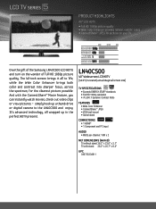 Samsung LN40C500 Brochure